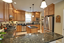 peacock green Granite kitchen - Gilbert Gilbert