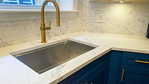 Marble countertops kitchen undermount sink stainless - Sunrise Sunrise